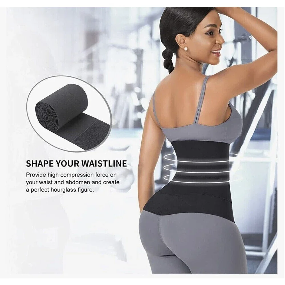 dumoyi waist trimmer Bandage Wrap Tummy Control Waist  Back support 3 3/4 width
